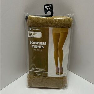 Party City Gold Footless Tights